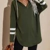 Shewin Posh Novi: Striped Sleeve Hoodie