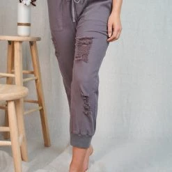 La Miel Distressed Jogger Bottoms
