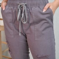 La Miel Distressed Jogger Bottoms