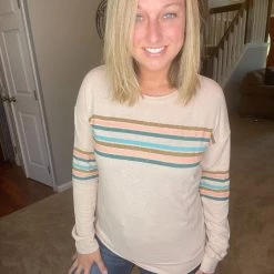 Hem & Thread Knit Jersey Top Tops