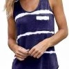 Esley Stripe Pocket Tank - Final Sale Tops