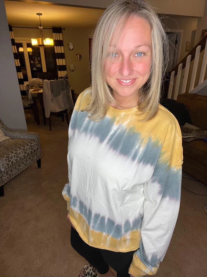 Easel Tops Tie Dye Washed Pull Over 1 Easel Tops Tie Dye Washed Pull Over