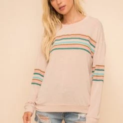 Hem & Thread Knit Jersey Top Tops