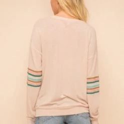 Hem & Thread Knit Jersey Top Tops