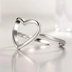 Ali Express Statement Open Heart Adjustable Ring Accessories