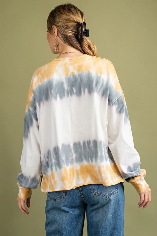 Easel Tops Tie Dye Washed Pull Over 3 Easel Tops Tie Dye Washed Pull Over