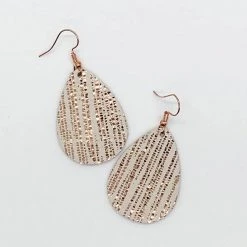 Southern Charm Trading Accessories Teardrop Spring Cork Earrings - Multiple Colors & Prints