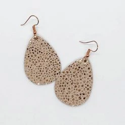 Southern Charm Trading Accessories Teardrop Spring Cork Earrings - Multiple Colors & Prints