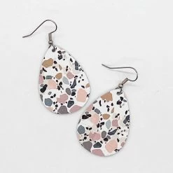 Southern Charm Trading Accessories Teardrop Spring Cork Earrings - Multiple Colors & Prints