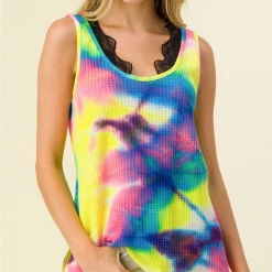 Boutique Simplified 80's Remix Tie Dye Tank