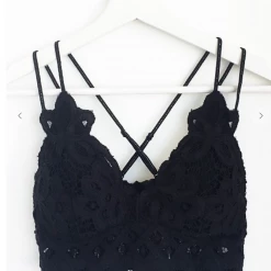 Boutique Simplified Opal Bralette - Black