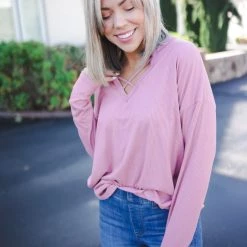Boutique Simplified Tops Total Sweetheart Long Sleeve Top