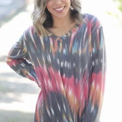 Boutique Simplified Tops High Frequency Long Sleeve Top