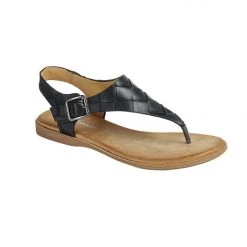 Boutique Simplified Black Braided Slingback Sandal Accessories