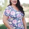 Boutique Simplified Spring Floral V-Neck
