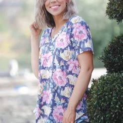 Boutique Simplified Spring Floral V-Neck 6 Boutique Simplified Spring Floral V-Neck