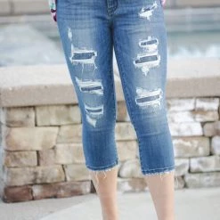 Boutique Simplified Patched To Perfection Judy Blue Capris