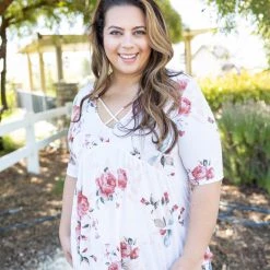 Boutique Simplified Caught Up In The Moment Babydoll Tops