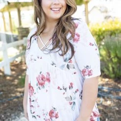 Boutique Simplified Caught Up In The Moment Babydoll Tops