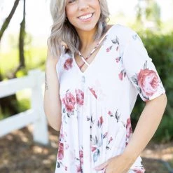 Boutique Simplified Caught Up In The Moment Babydoll Tops