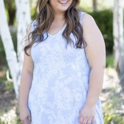 Boutique Simplified Softly Spoken Swing Dress