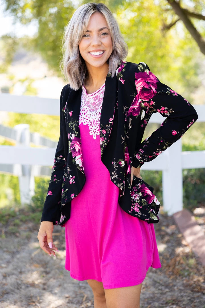 Boutique Simplified Blazer Of Glory - Rose 6 Boutique Simplified Blazer Of Glory - Rose