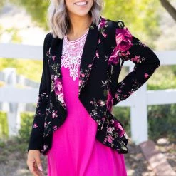 Boutique Simplified Blazer Of Glory - Rose 13 Boutique Simplified Blazer Of Glory - Rose