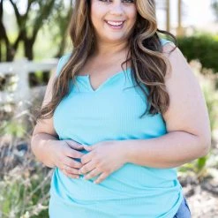 Boutique Simplified Glam Doll Tank In Mint Tops