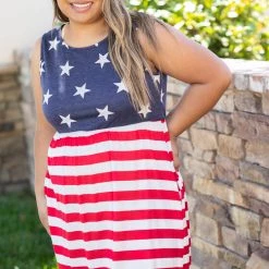 Boutique Simplified Stars & Stripes - Dress 10 Boutique Simplified Stars & Stripes - Dress