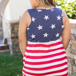 Boutique Simplified Stars & Stripes - Dress 9 Boutique Simplified Stars & Stripes - Dress