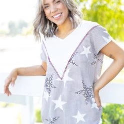 Boutique Simplified Tops Sent From Heaven Above Short Sleeve