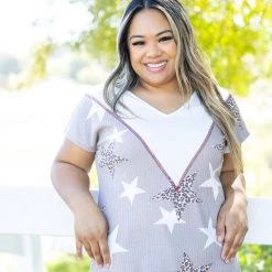 Boutique Simplified Tops Sent From Heaven Above Short Sleeve