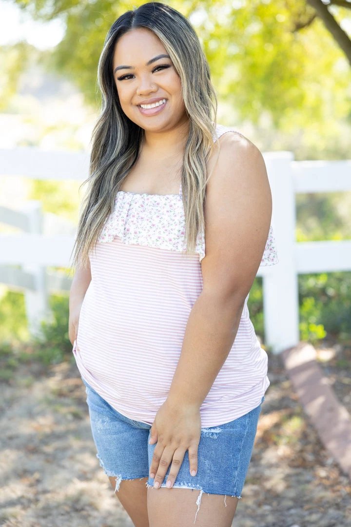 Boutique Simplified Alluring Ruffled Tank Tops 4 Boutique Simplified Alluring Ruffled Tank Tops