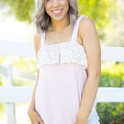 Boutique Simplified Alluring Ruffled Tank Tops