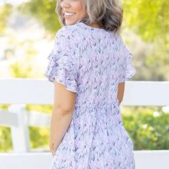 Boutique Simplified Whimsical Ruffle Sleeve Tops