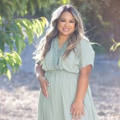 Boutique Simplified Rhythm & Sage Dress