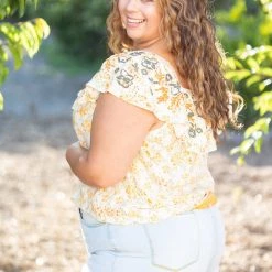 Boutique Simplified Tops Bask In Your Beauty Embroidered Top