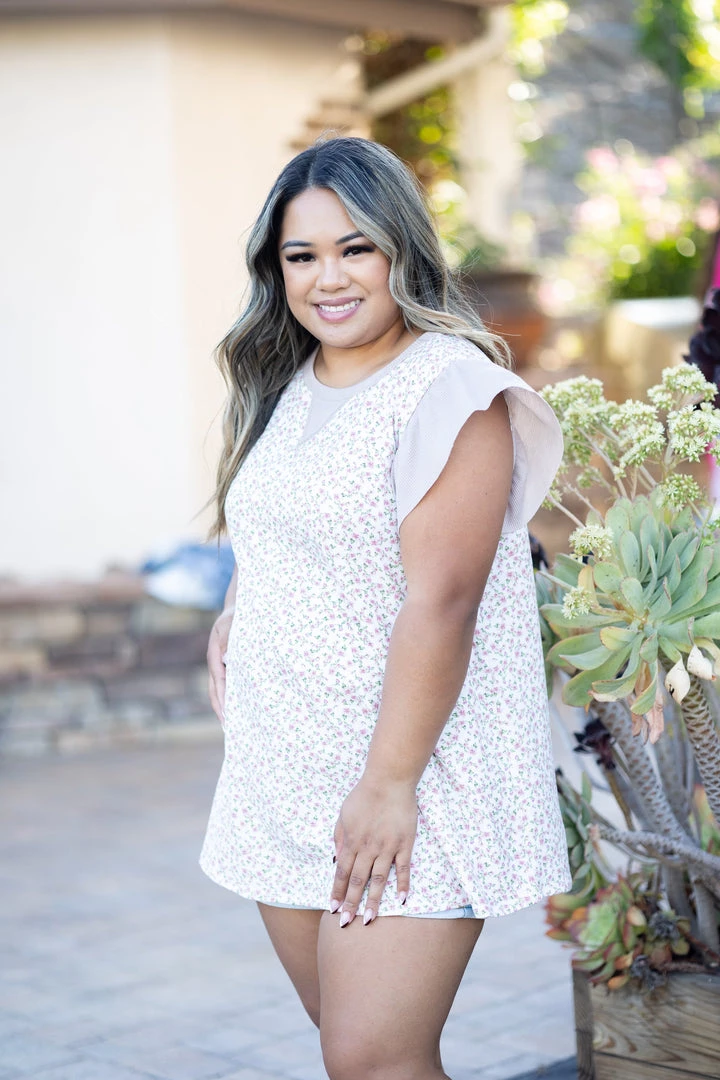 Boutique Simplified Tops Delicate Nature Ruffle Sleeve 4 Boutique Simplified Tops Delicate Nature Ruffle Sleeve