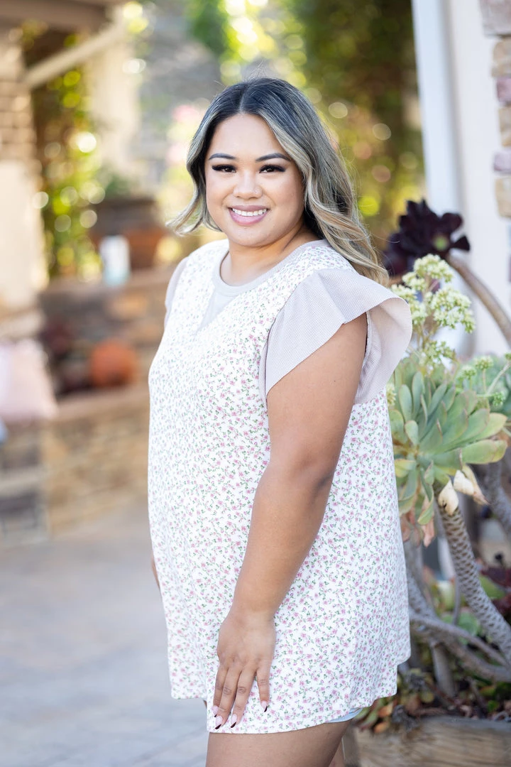 Boutique Simplified Tops Delicate Nature Ruffle Sleeve 5 Boutique Simplified Tops Delicate Nature Ruffle Sleeve