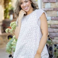 Boutique Simplified Tops Delicate Nature Ruffle Sleeve