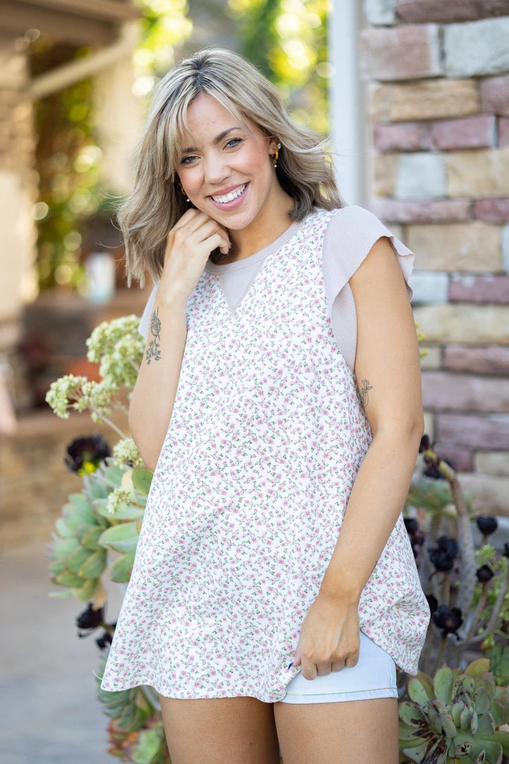 Boutique Simplified Tops Delicate Nature Ruffle Sleeve 1 Boutique Simplified Tops Delicate Nature Ruffle Sleeve