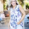Boutique Simplified Napa Floral Sleeveless Top