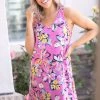 Boutique Simplified Tropical Bliss Swing Dress