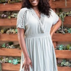 Boutique Simplified Rhythm & Sage Dress