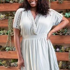 Boutique Simplified Rhythm & Sage Dress