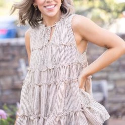Boutique Simplified Tops Sandy Springs Tiered Ruffle