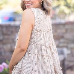 Boutique Simplified Tops Sandy Springs Tiered Ruffle