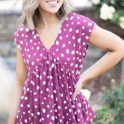 Boutique Simplified Tops Connect The Dots Babydoll