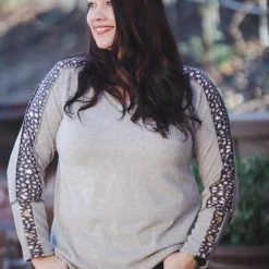 Boutique Simplified Tops Stunner Brushed Hacci Top 8 Boutique Simplified Tops Stunner Brushed Hacci Top