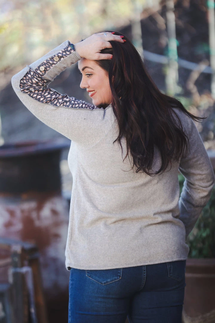 Boutique Simplified Tops Stunner Brushed Hacci Top 5 Boutique Simplified Tops Stunner Brushed Hacci Top